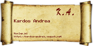 Kardos Andrea névjegykártya