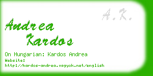 andrea kardos business card